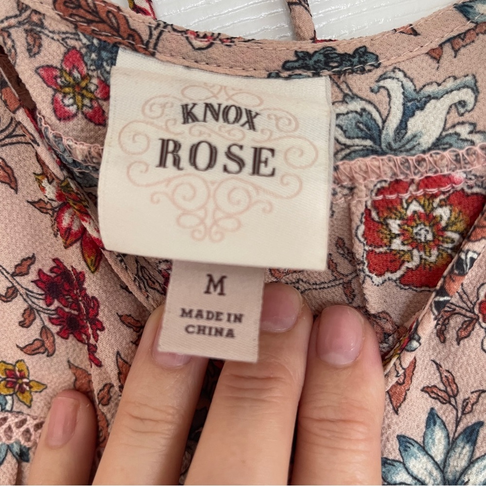 SOLD- Knox Rose Floral Long Sleeve  Floral Blouse Sz M NWOT - Picture 5 of 7